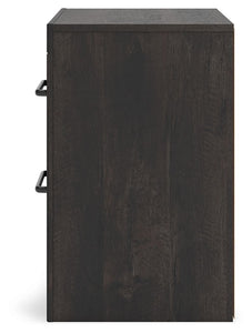 Hollivern - Dark Gray - Two Drawer Night Stand