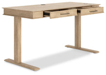 Elmferd - Light Brown - Adjustable Height Desk