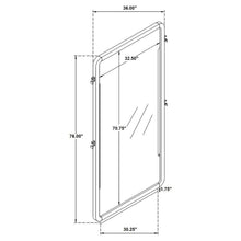 Leandro - 76" Full Length Floor Mirror - Burnished Black