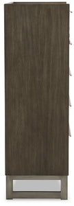 Arkenton - Grayish Brown / White - Five Drawer Chest