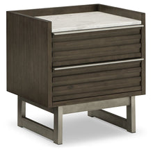 Arkenton - Grayish Brown / White - Two Drawer Night Stand