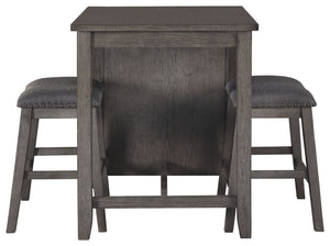 Caitbrook - Gray - RECT DRM Counter TBL Set(Set of 3)