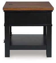 Wildenauer - Rectangular End Table - Brown / Black
