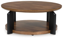 Kraeburn - Round Cocktail Table - Brown / Black