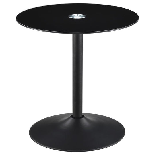 Ganso - Round Metal Coffee Table With Tempered Glass Top
