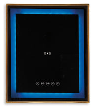 Rexwell - Accent Table With Speaker - Black / Gold Finish