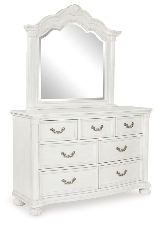 Montelaine - Dresser And Mirror - Antique White