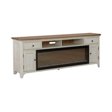Fireplace TV Consoles - 652 80" Console With Fire FT - White