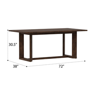 Ronan - Trestle Dining Table - Rich Brown