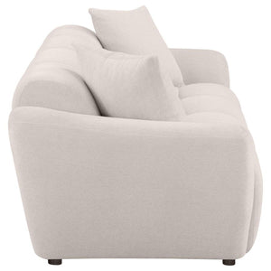 Destino - Chenille Upholstered Splayed Arm Sofa - Greige