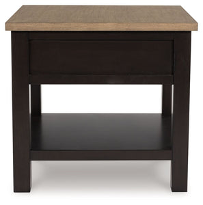 Drazmine - Rectangular End Table - Brown