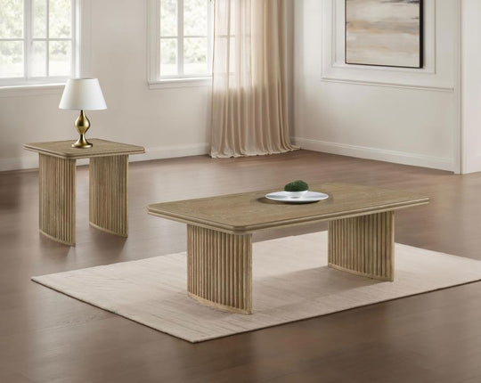 Adina - Wood Coffee Table Set