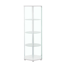 Zahavah - 4-Shelf Hexagonal Clear Glass Curio Cabinet