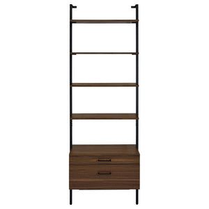 Owens - 3 Piece Wall Mounted Bookshelf Set - Walnut