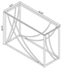 Lille - Glass Top Entryway Sofa Console Table Accents