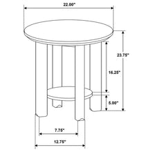 Ottowa - Round Wood Table With Shelf