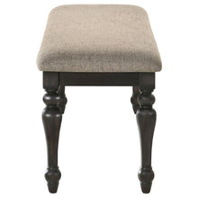 Bridget - Upholstered Dining Bench Stone And Sandthrough - Brown And Charcoal