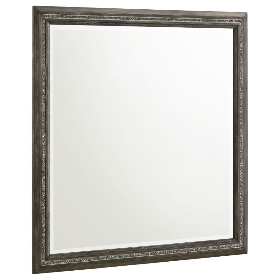 Janine - Square Dresser Mirror - Gray