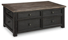 Tyler Creek - Grayish Brown / Black - Lift Top Cocktail Table