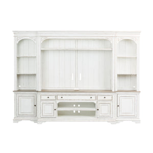 Magnolia Manor - Entertainment Center With Piers - White