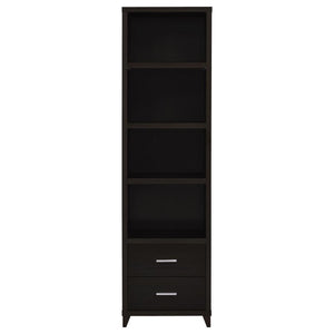 Lewes - 2-Drawer Media Tower - Cappuccino