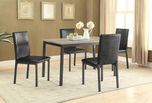 Garza - 5-Piece Dining Room Set - Weathered Gray and Black
