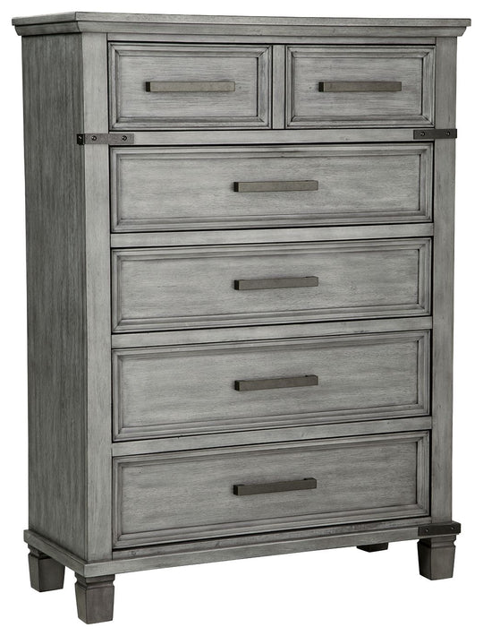 Russelyn - Five Drawer Chest - Gray