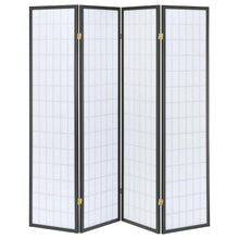 Roberto - 4-panel Linear Grid Design Folding Screen