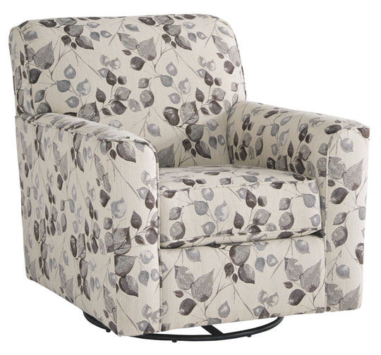 Abney - Swivel Accent Chair - Platinum