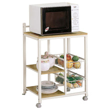 Kelvin - 2-Shelf Kitchen Cart - Natural Brown And White