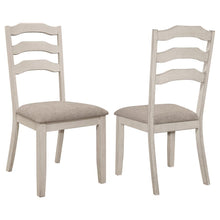 Ronnie - Ladder Back Padded Seat Dining Side Chair (Set of 2) - Khaki and Rustic Cream