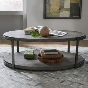Modern View - Oval Cocktail Table - Dark Gray