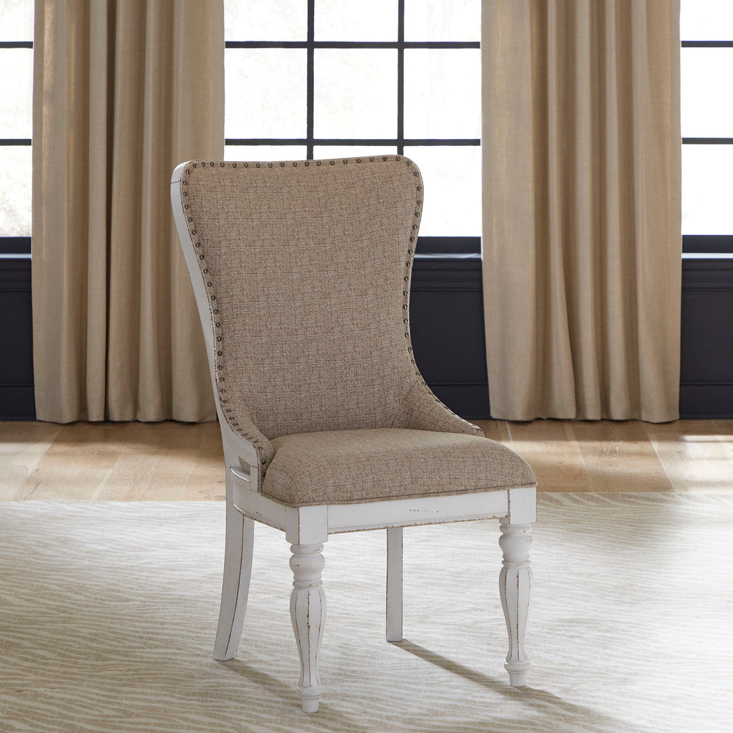 Magnolia Manor - Upholstered Wing Back Side Chair (RTA) - White