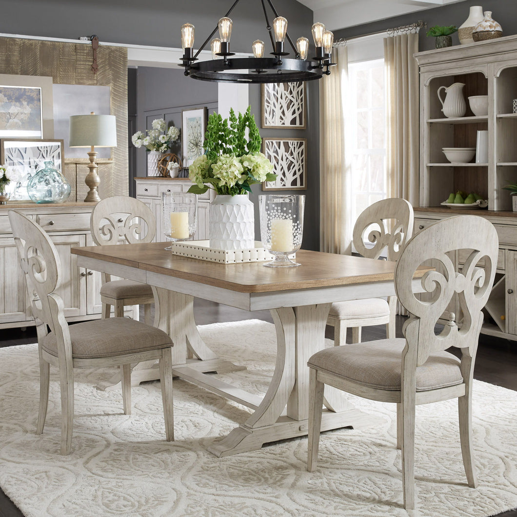 Farmhouse Reimagined - Trestle Table - White