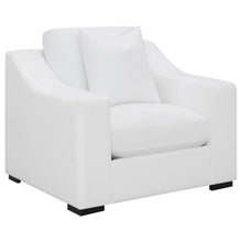 Ashlyn - Upholstered Sloped Arms Chair - White