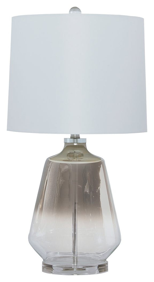 Jaslyn - Glass Table Lamp  - Pearl Silver Finish