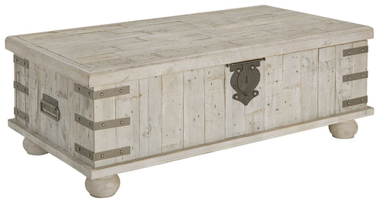 Carynhurst - Lift Top Cocktail Table - White Wash Gray