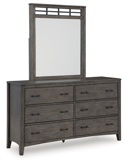 Montillan - Dresser And Mirror - Grayish Brown