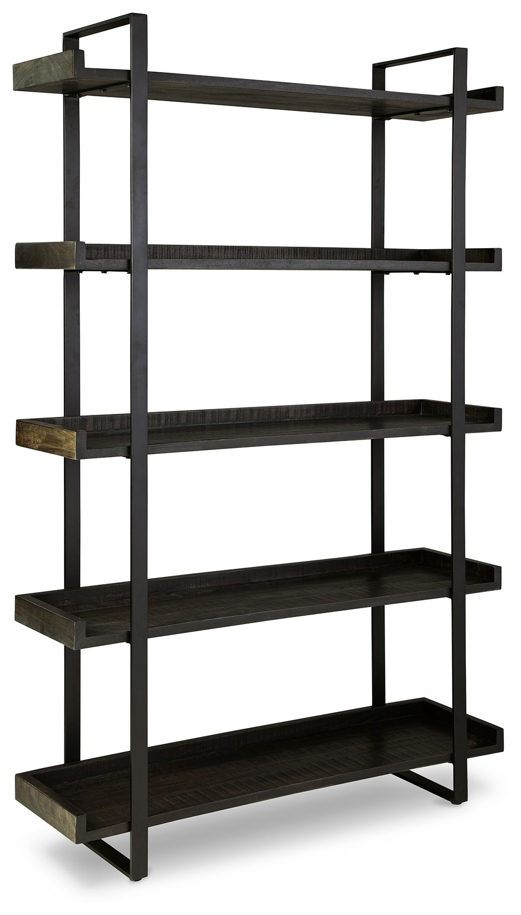 Kevmart - Grayish Brown / Black - Bookcase