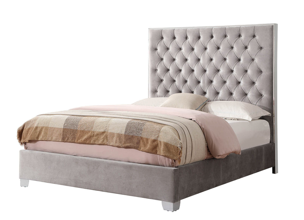 Lacey - King Bed Kit - Silver Gray