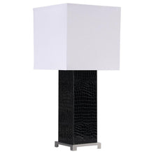 Bridle - Square Shade Bedside Table Lamp - Black