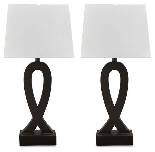 Markellton - Poly Table Lamp (Set of 2) - Black
