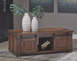 Budmore - Brown - Rectangular Cocktail Table