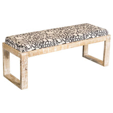 Aiden - Sled Leg Upholstered Accent Bench - Black And White