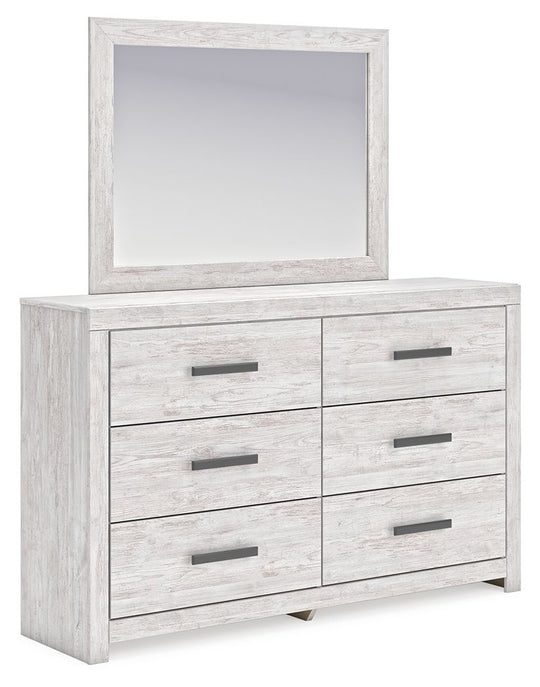 Cayboni - Dresser And Mirror - Whitewash