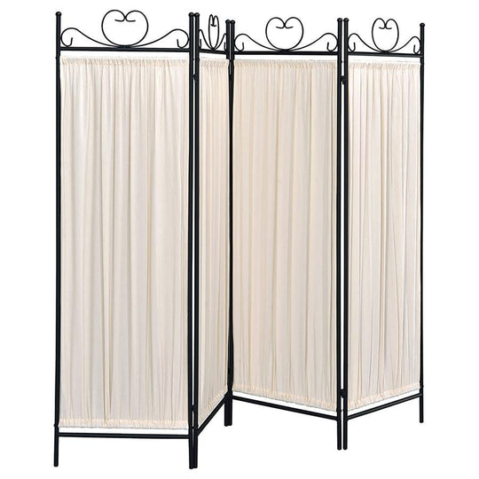 Dove - 4 - Panel Room Divider Folding Shoji Screen - Beige