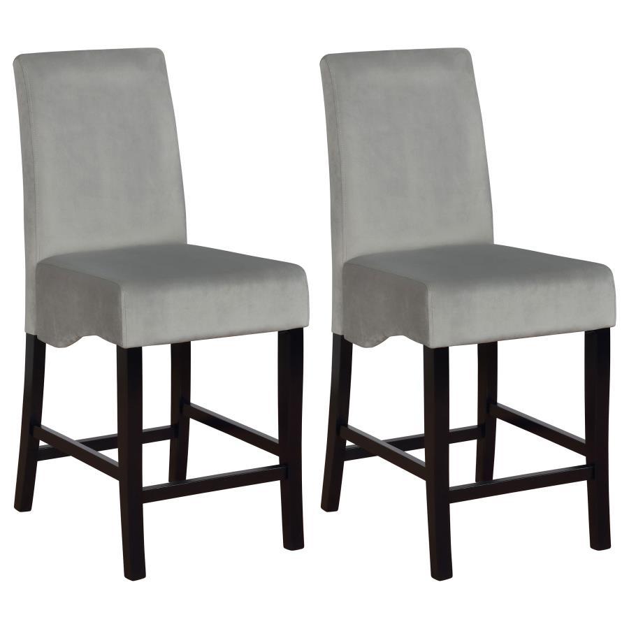 Stanton - Upholstered Counter Height Chairs (Set of 2) - Gray and Black