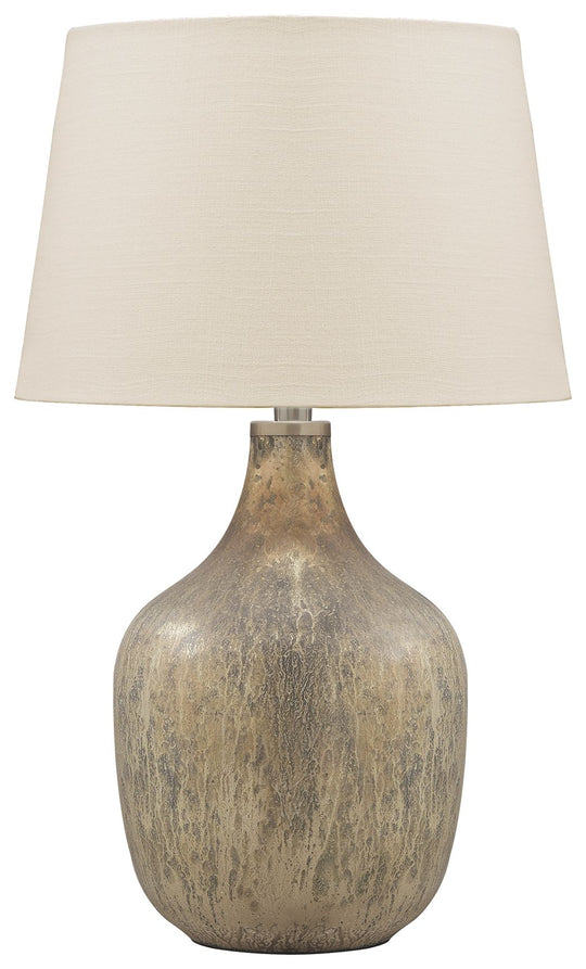 Mari - Glass Table Lamp  - Gray / Gold Finish