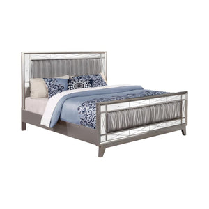 Leighton - Kids & Teens Panel Bed with Mirrored Accents
