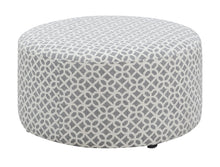 Walker - Round Ottoman - Gray Lattice